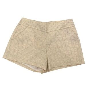 Lilly Pulitzer Makenna Cocktail Shorts Cream Gold Dot Jacquard Size 4 Resortwear